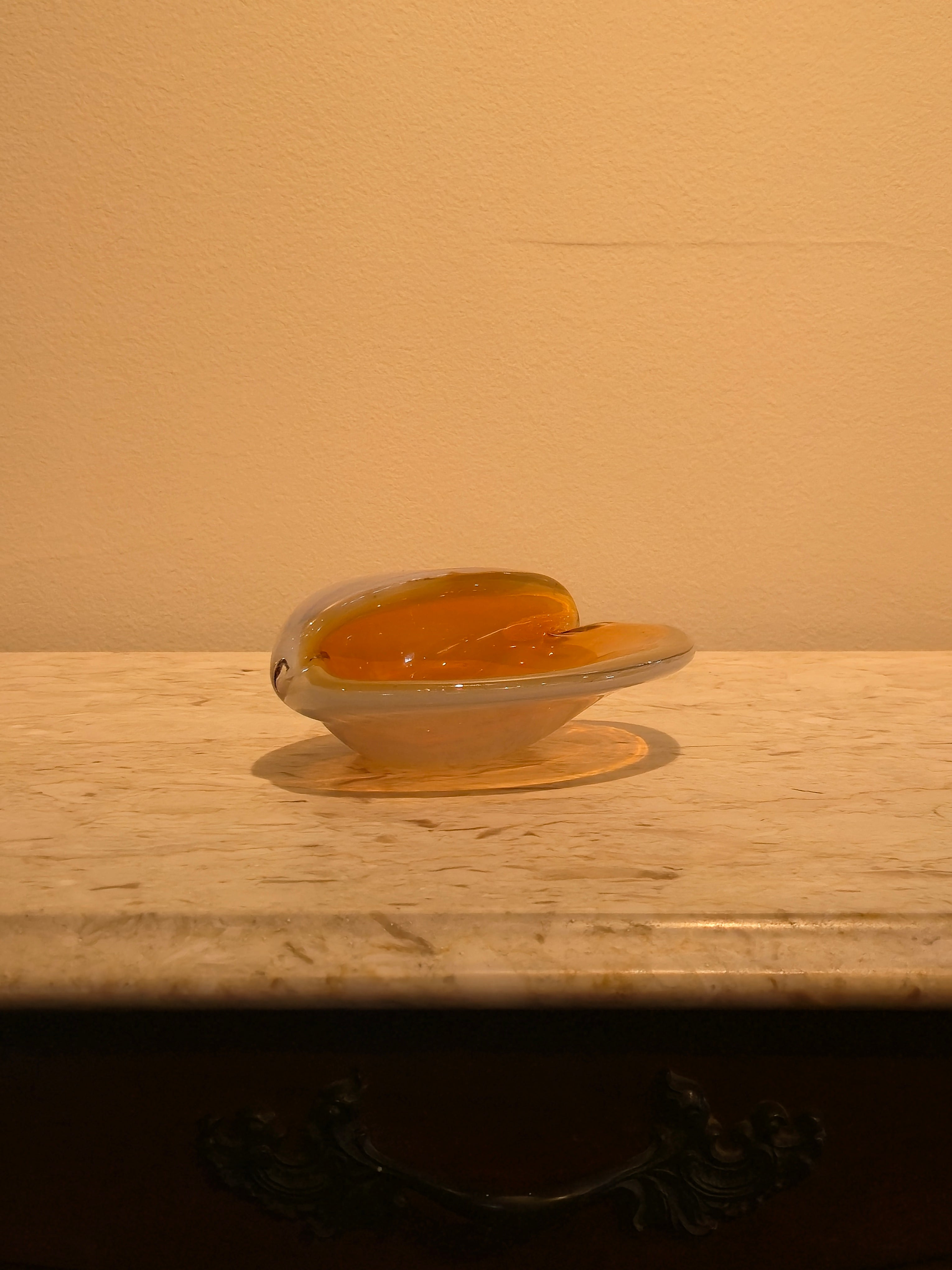 Murano Opaline Glass Catchall, vintage, view 3