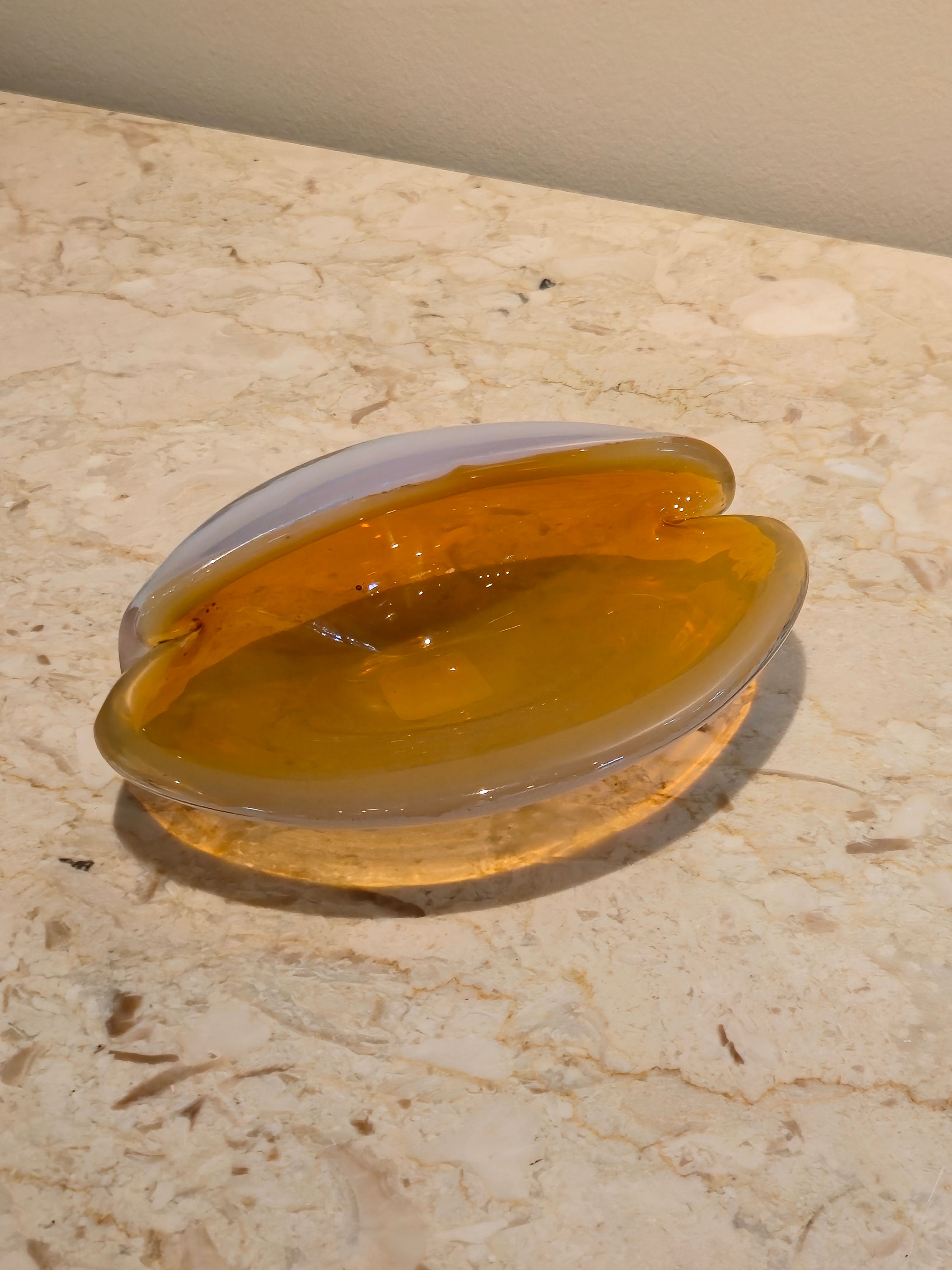 Murano Opaline Glass Catchall, vintage, view 4