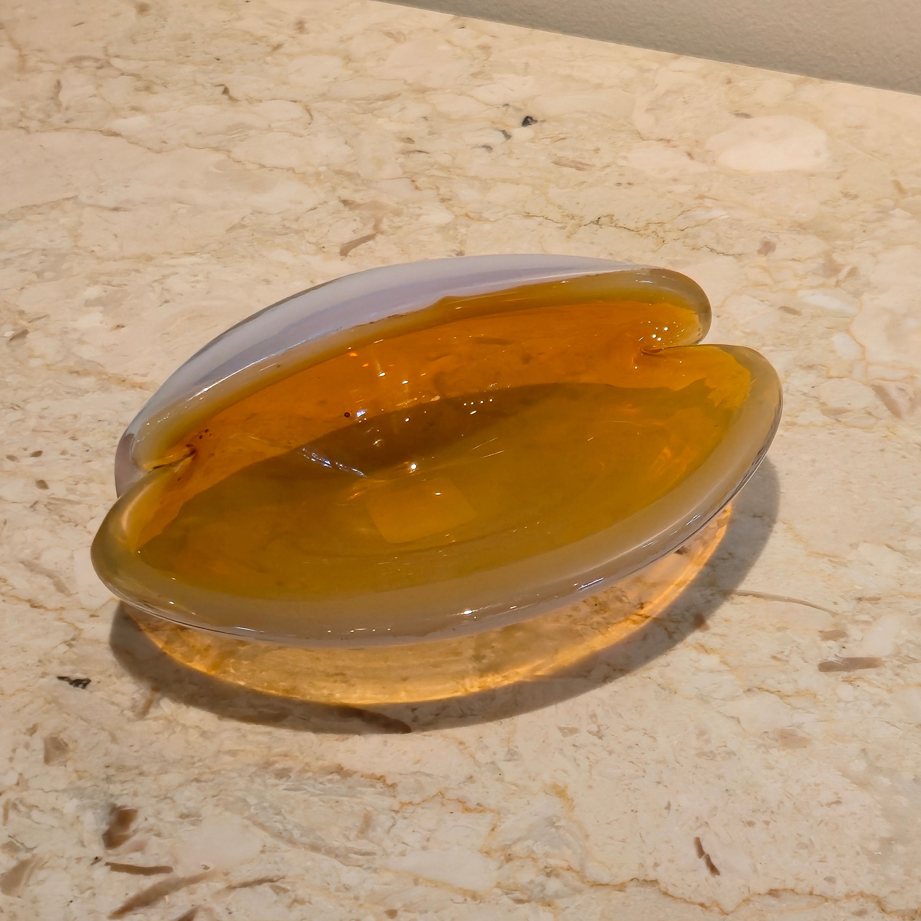 Murano Opaline Glass Catchall, vintage