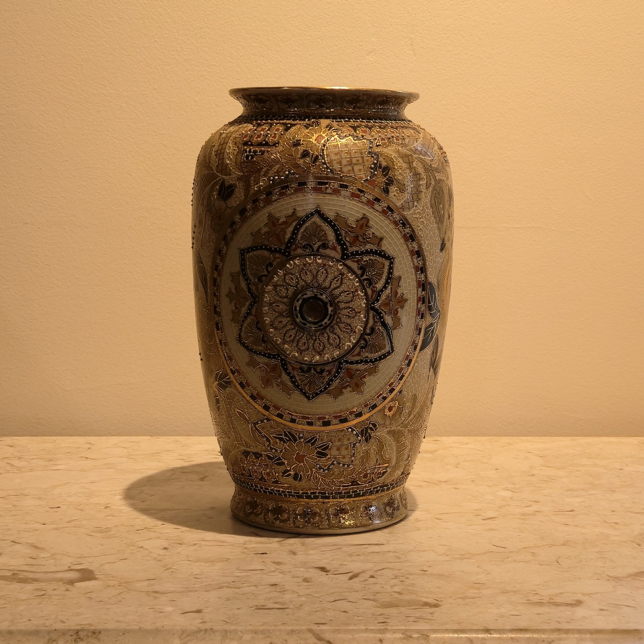Hand-Painted Mandala Vase, vintage