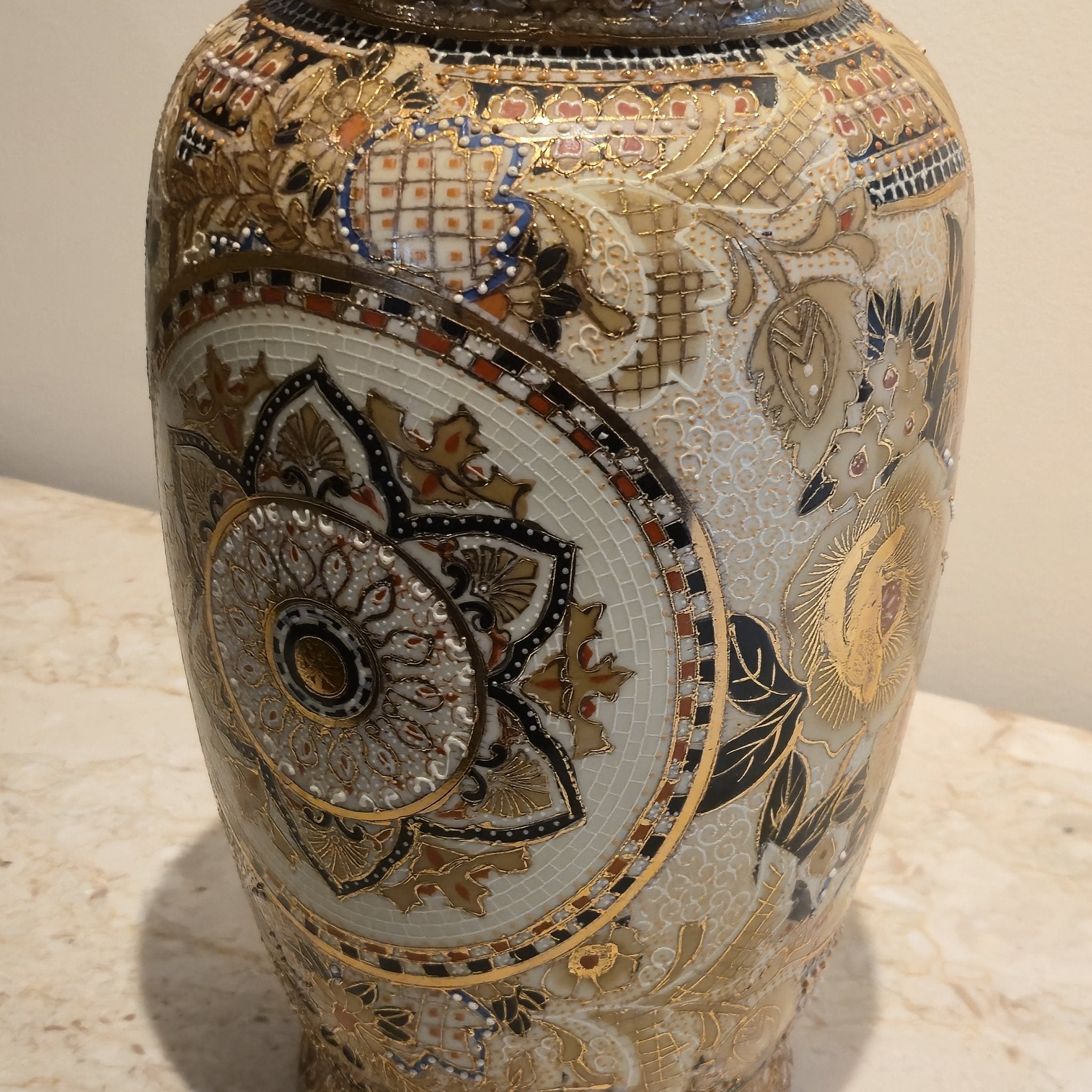 Hand-Painted Mandala Vase, vintage, view 3