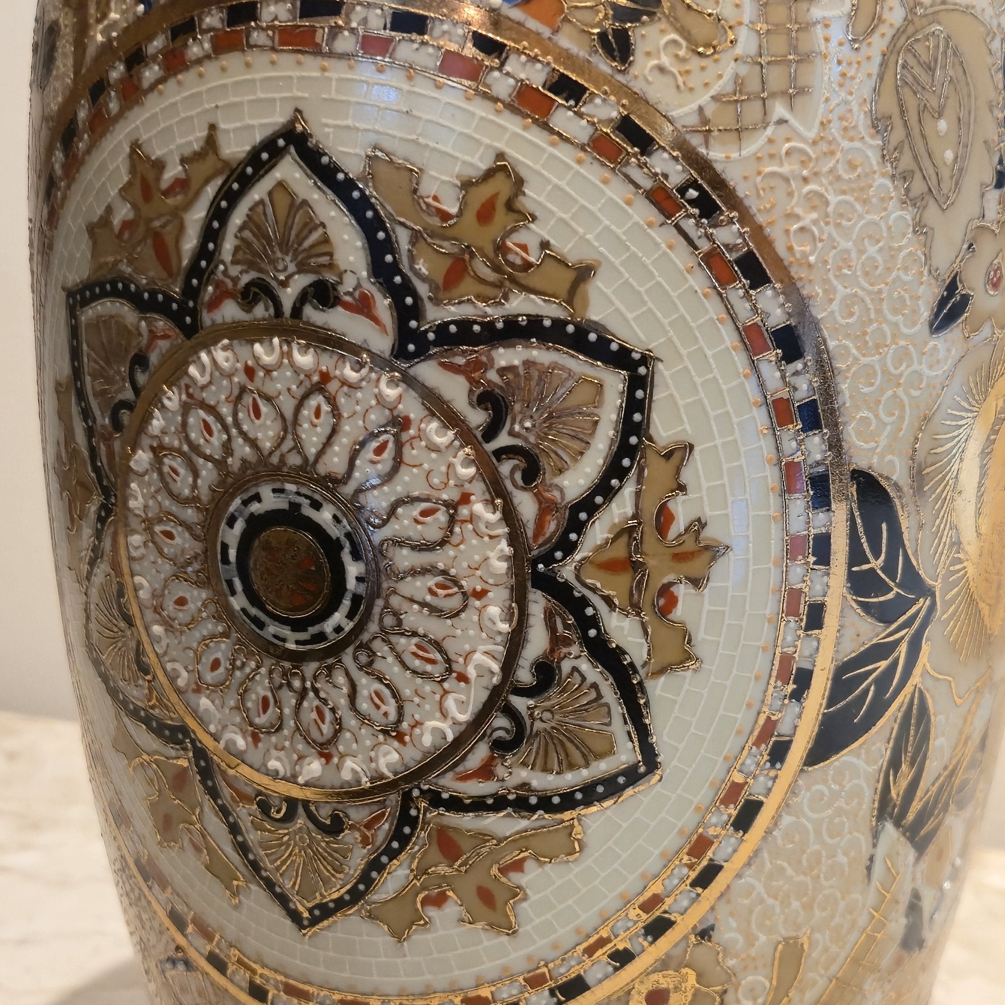 Hand-Painted Mandala Vase, vintage, view 4
