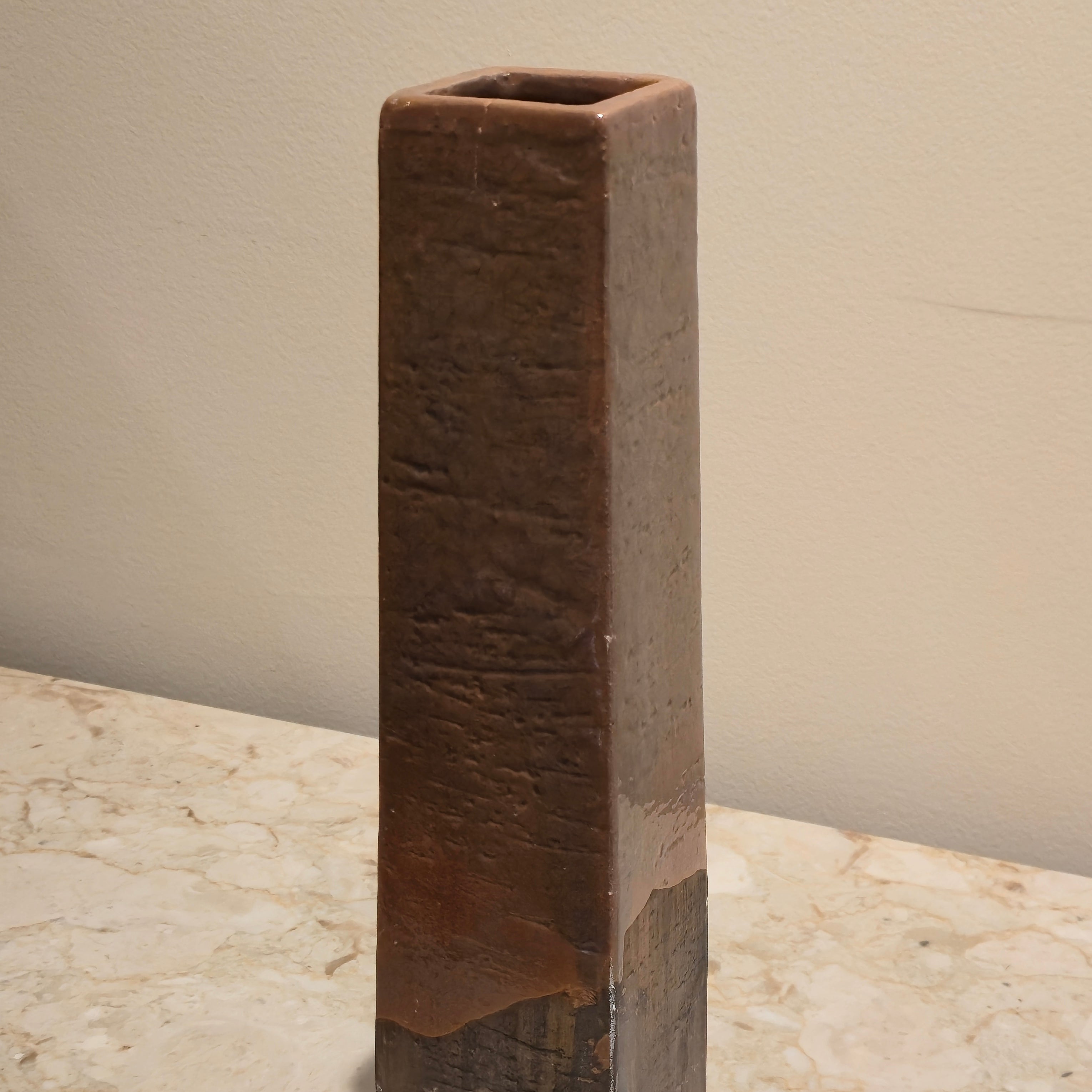 Terracotta Obelisk Vessel, vintage, view 2