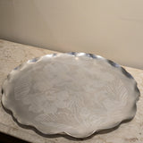 Etched Aluminum Tray, vintage, view 2