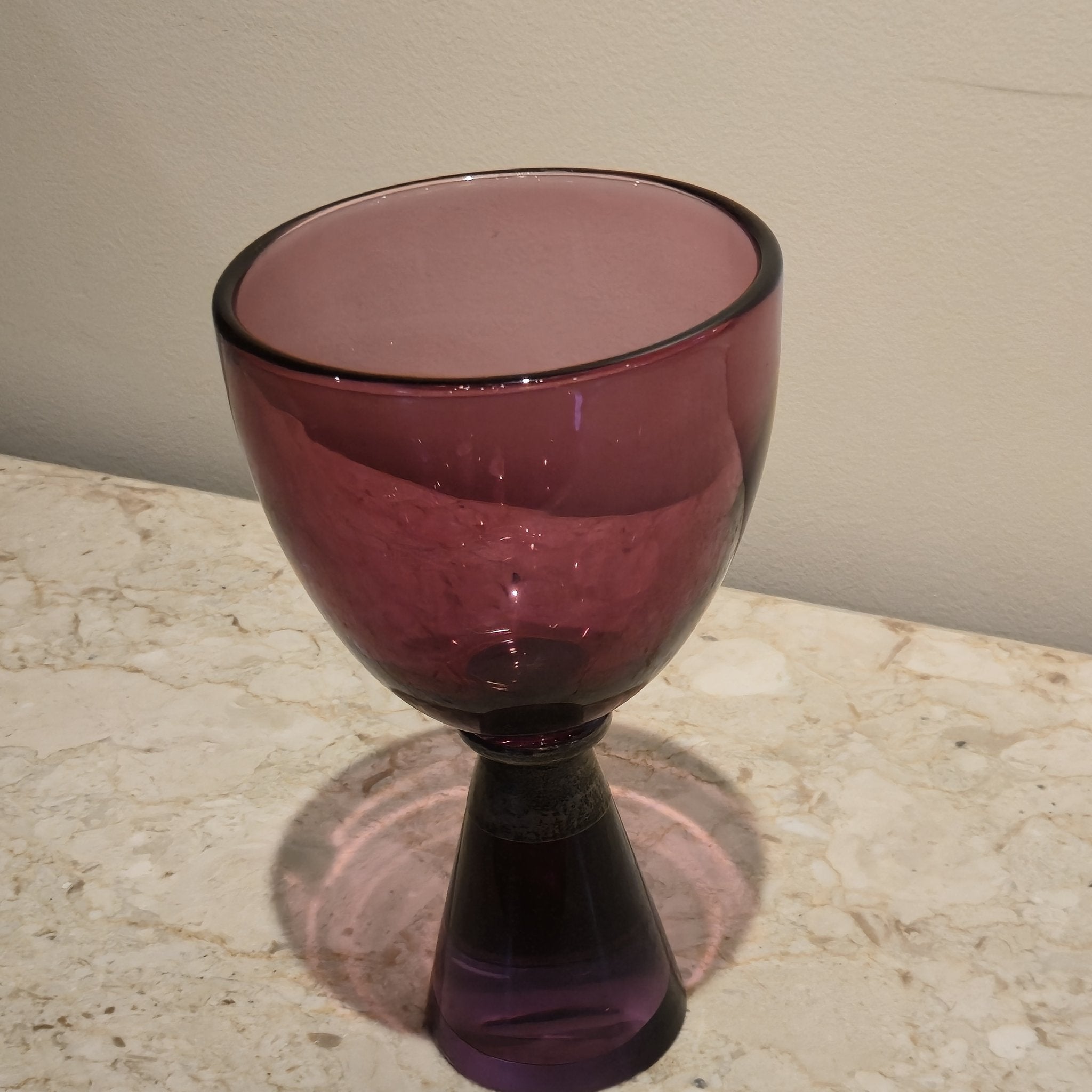 Murano Amethyst Chalice, vintage, view 2