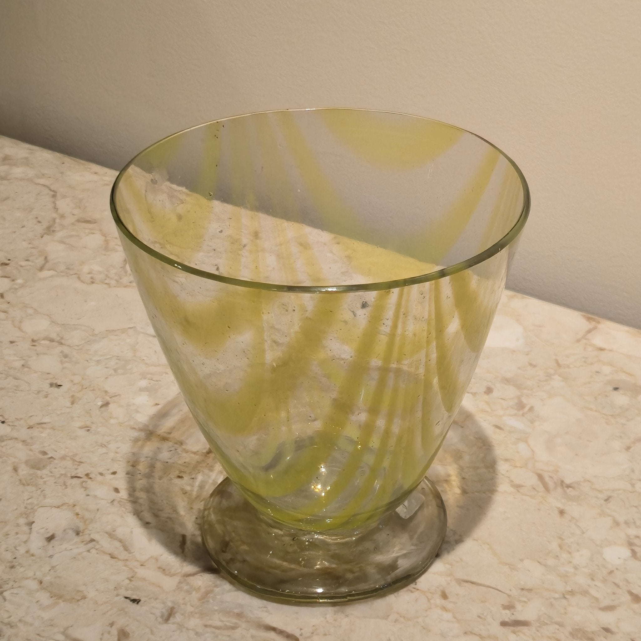 Murano Chartreuse Vase, vintage, view 2