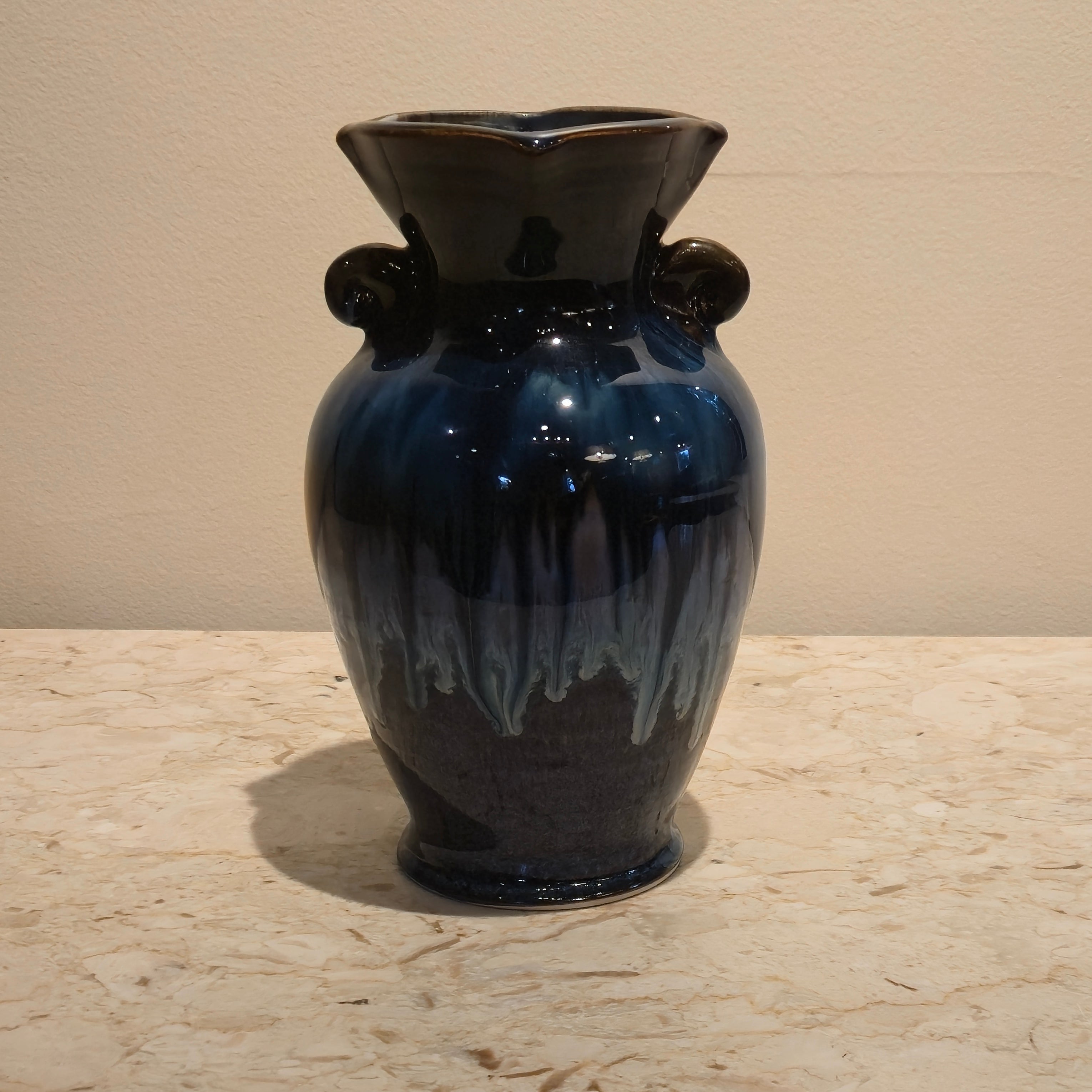 Blue Glazed Vase, vintage