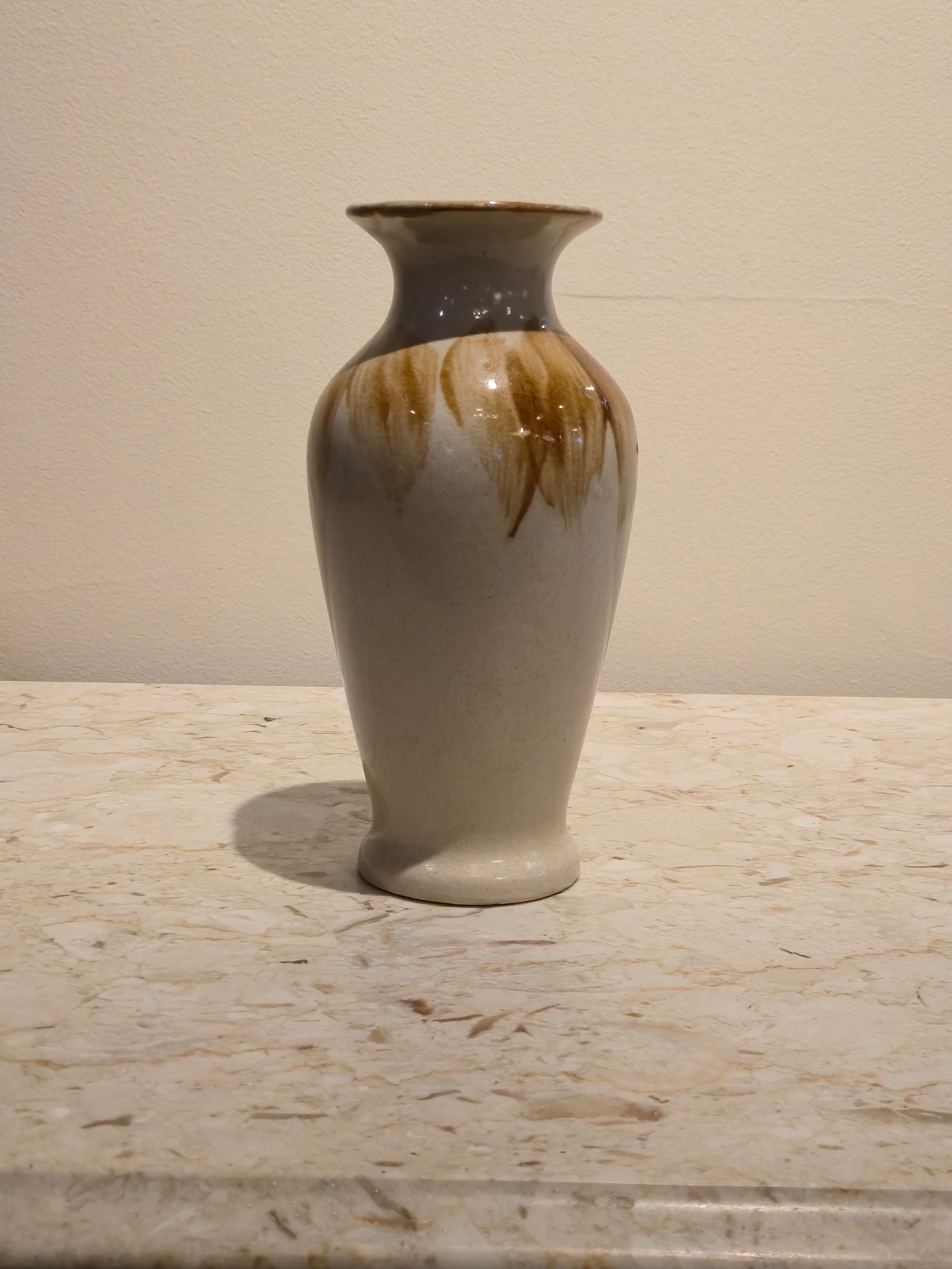 Amber Glaze Vase, vintage