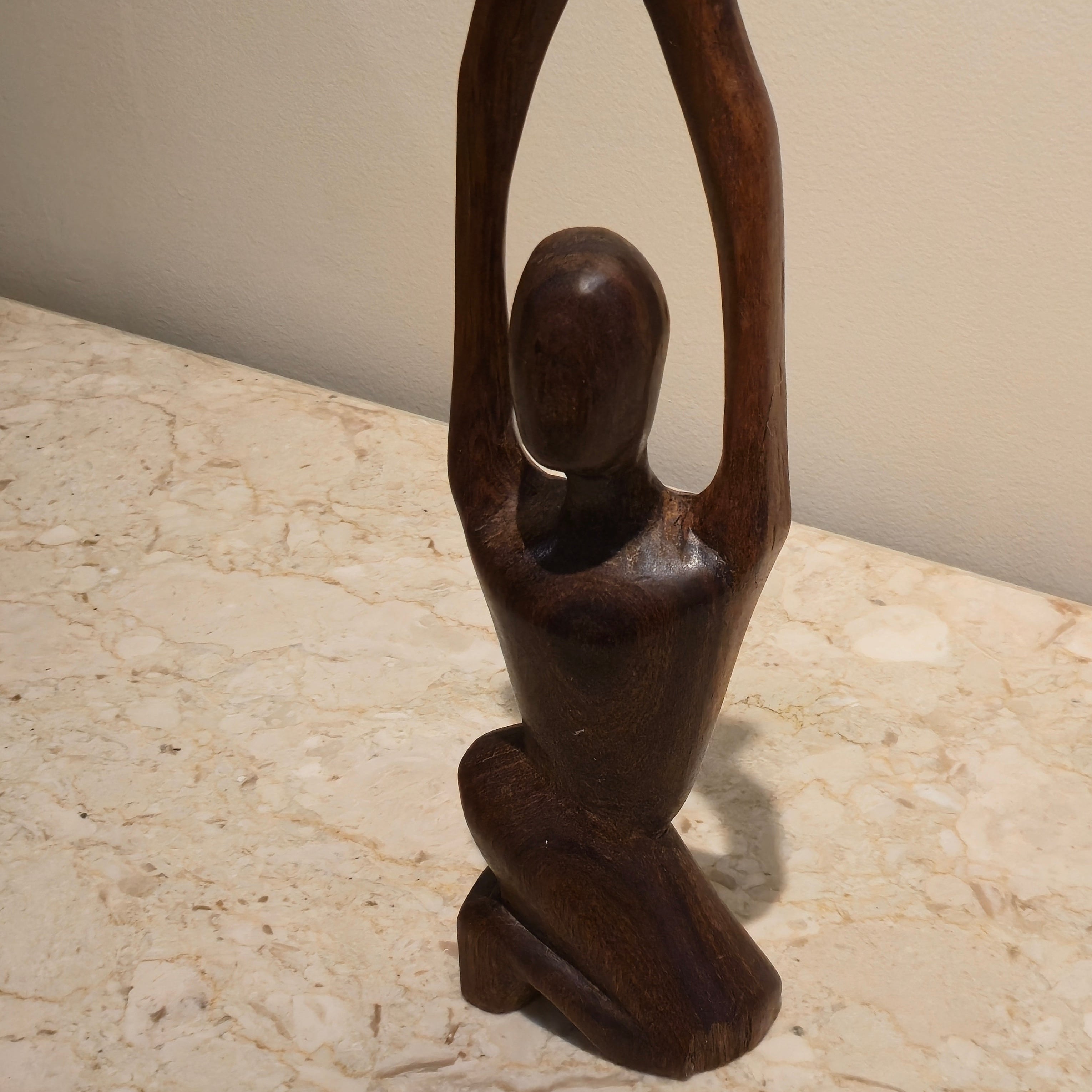 Carved Wood Statue, vintage, view 2