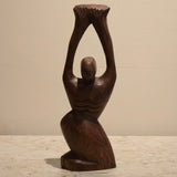Carved Wood Statue, vintage, view 4