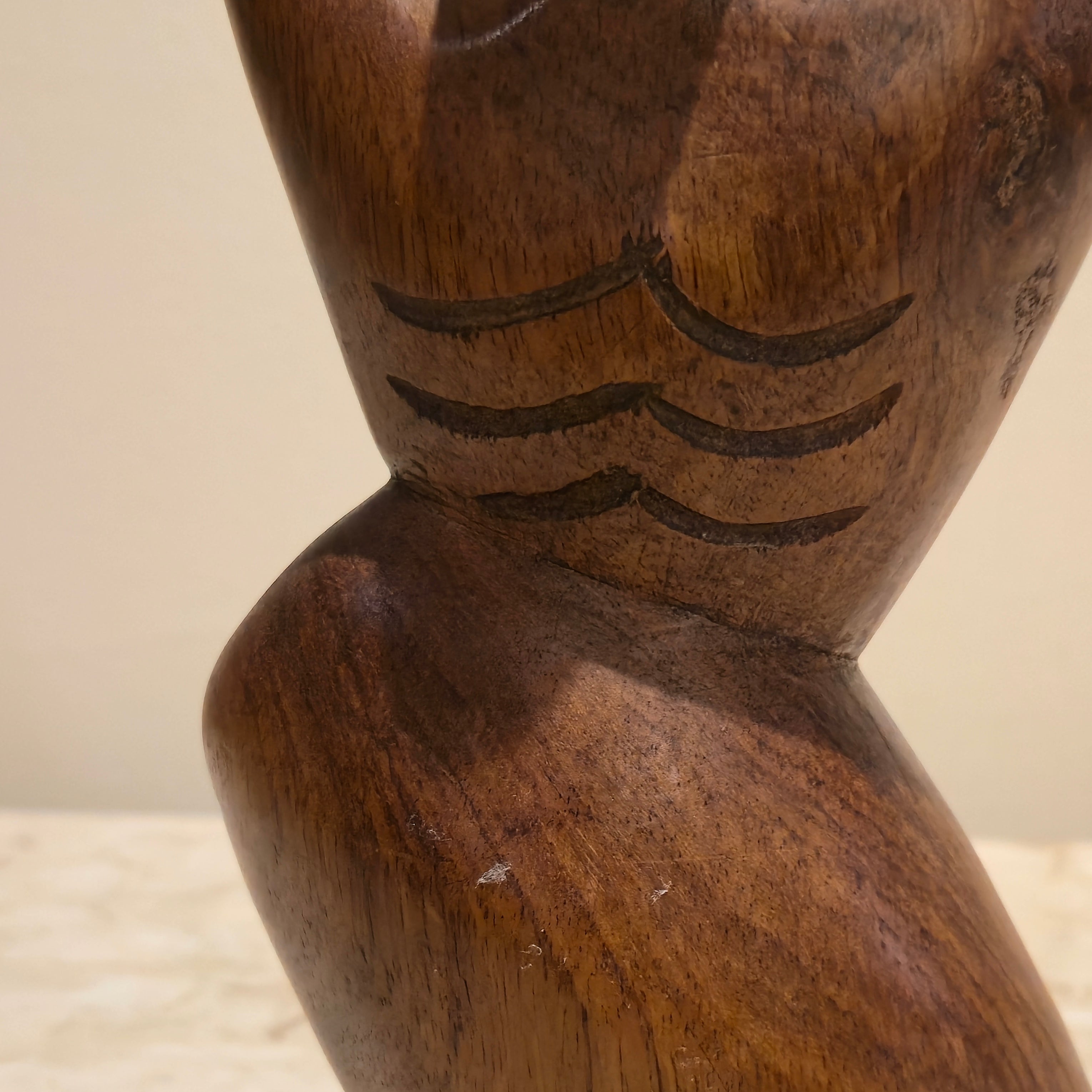 Carved Wood Statue, vintage, view 6