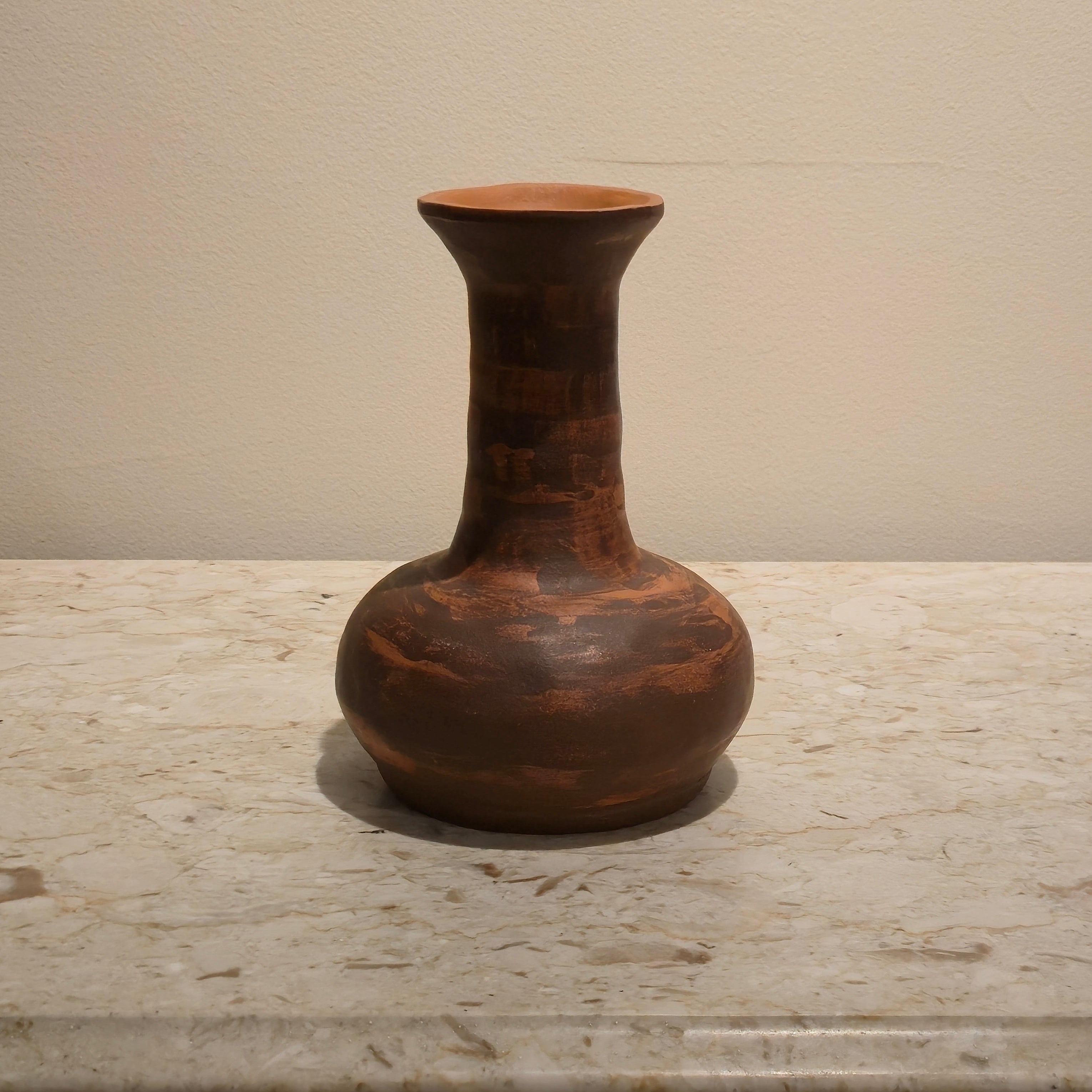 Terracotta Long-Neck Vessel, vintage
