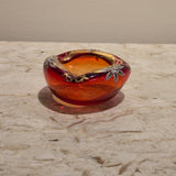 Czech Red Glass Ashtray, vintage, view 4