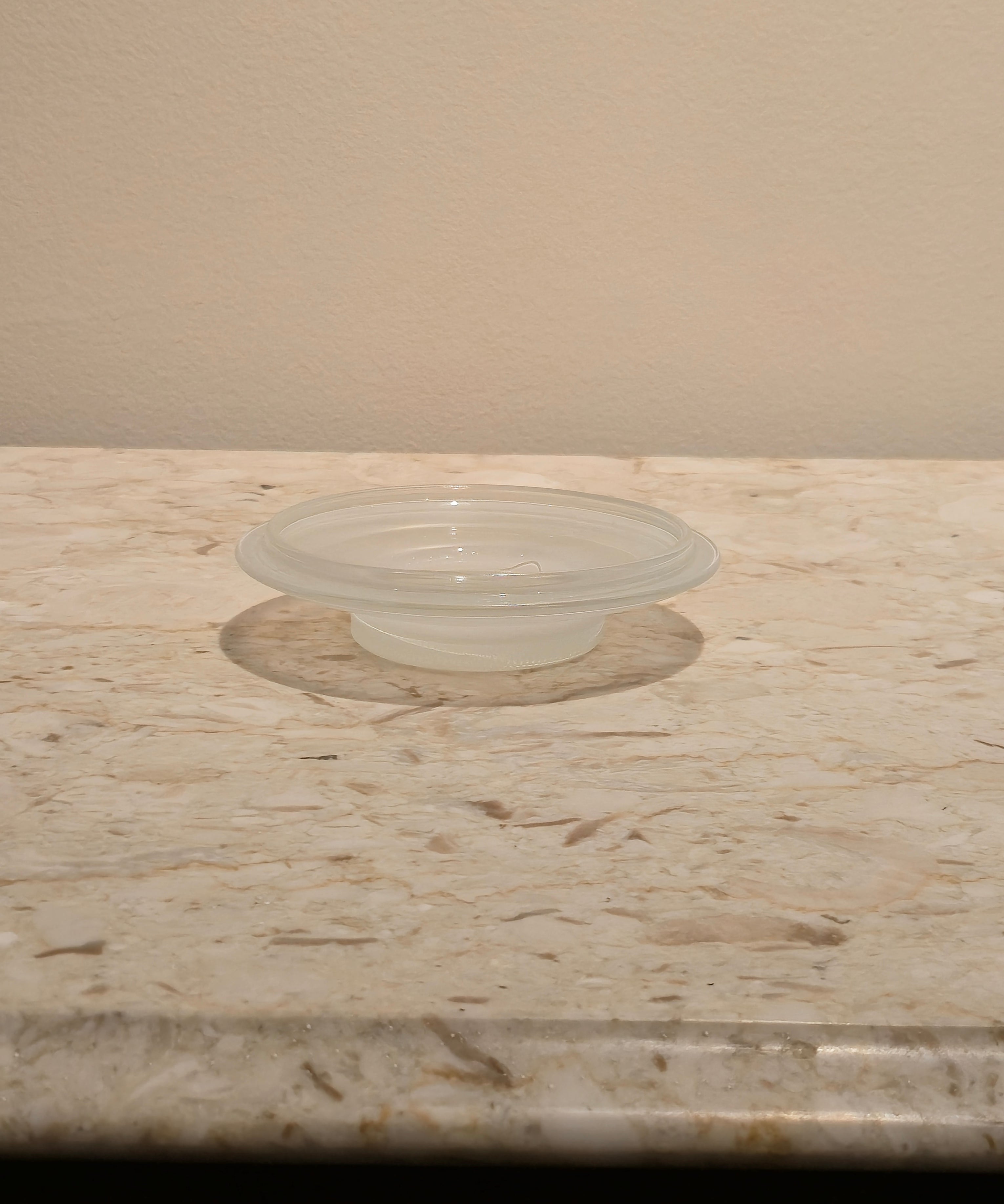 Round Frosted Ashtray, vintage, view 2