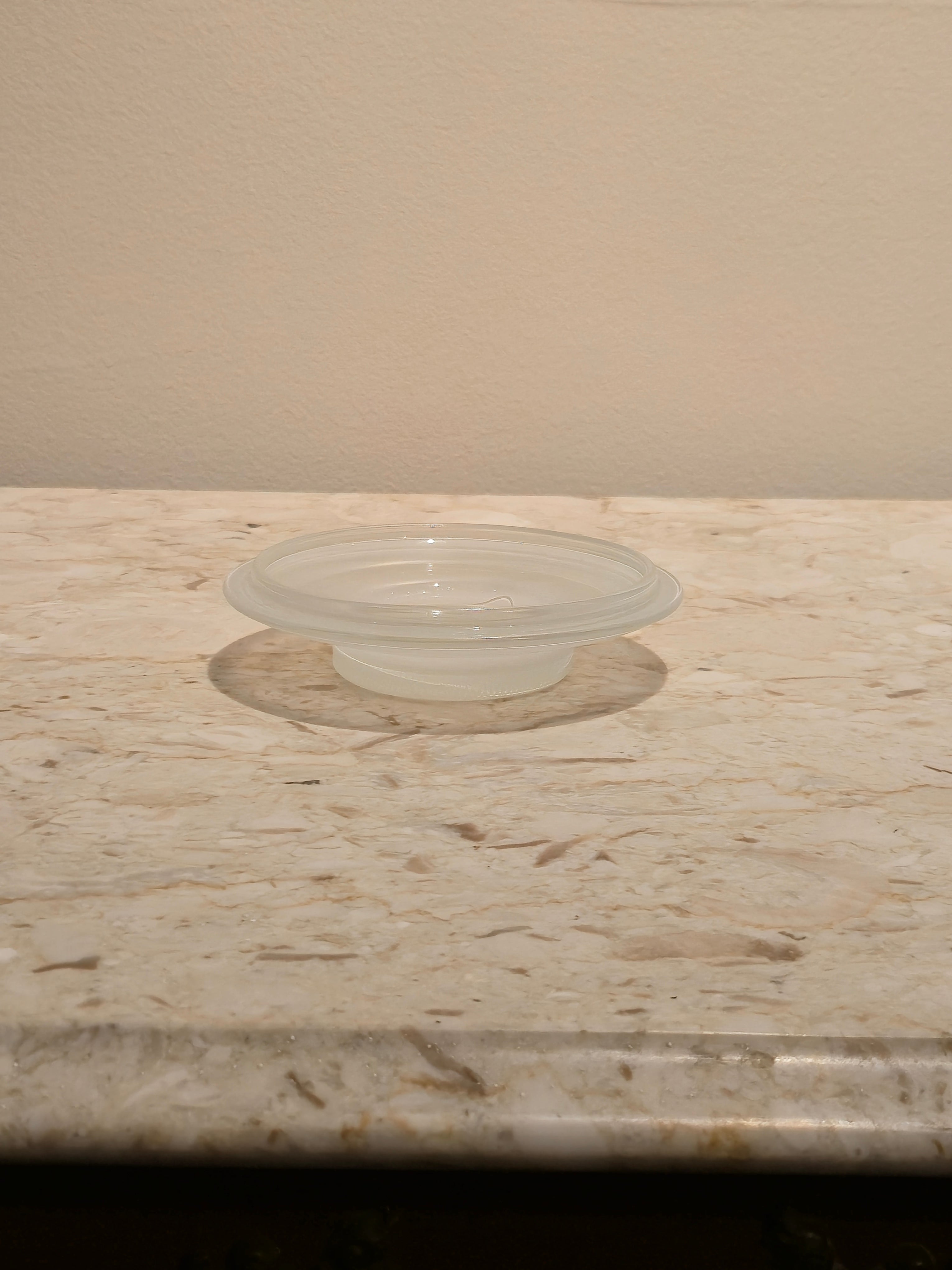Round Frosted Ashtray, vintage, view 2