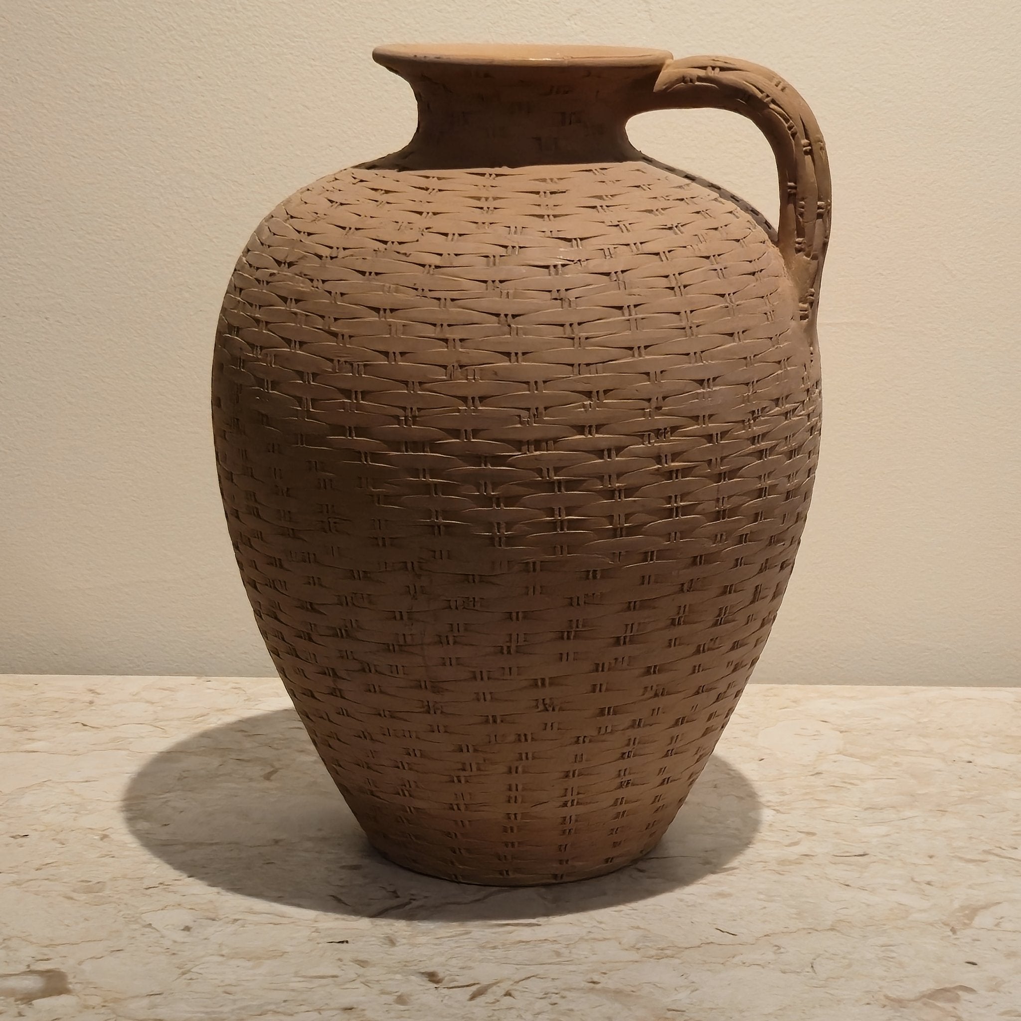 Italian Basketweave Jug, vintage