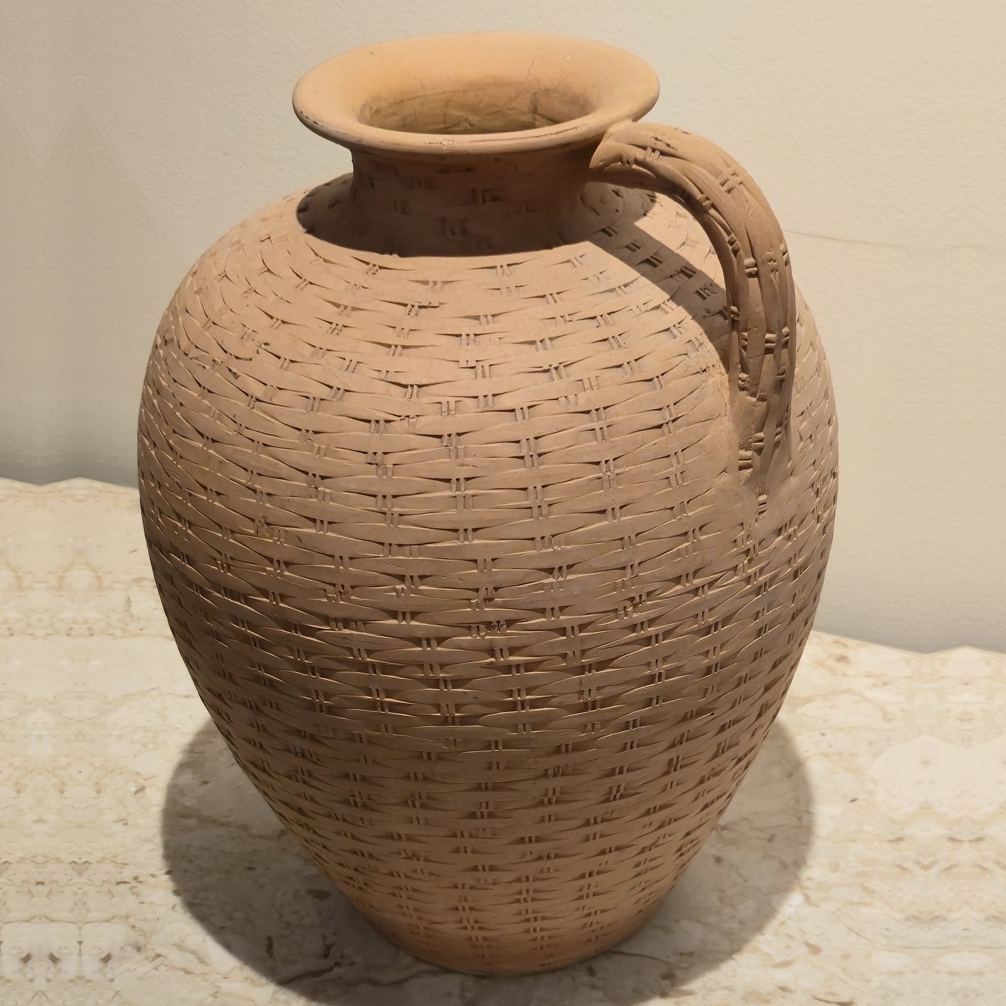 Italian Basketweave Jug, vintage, view 2