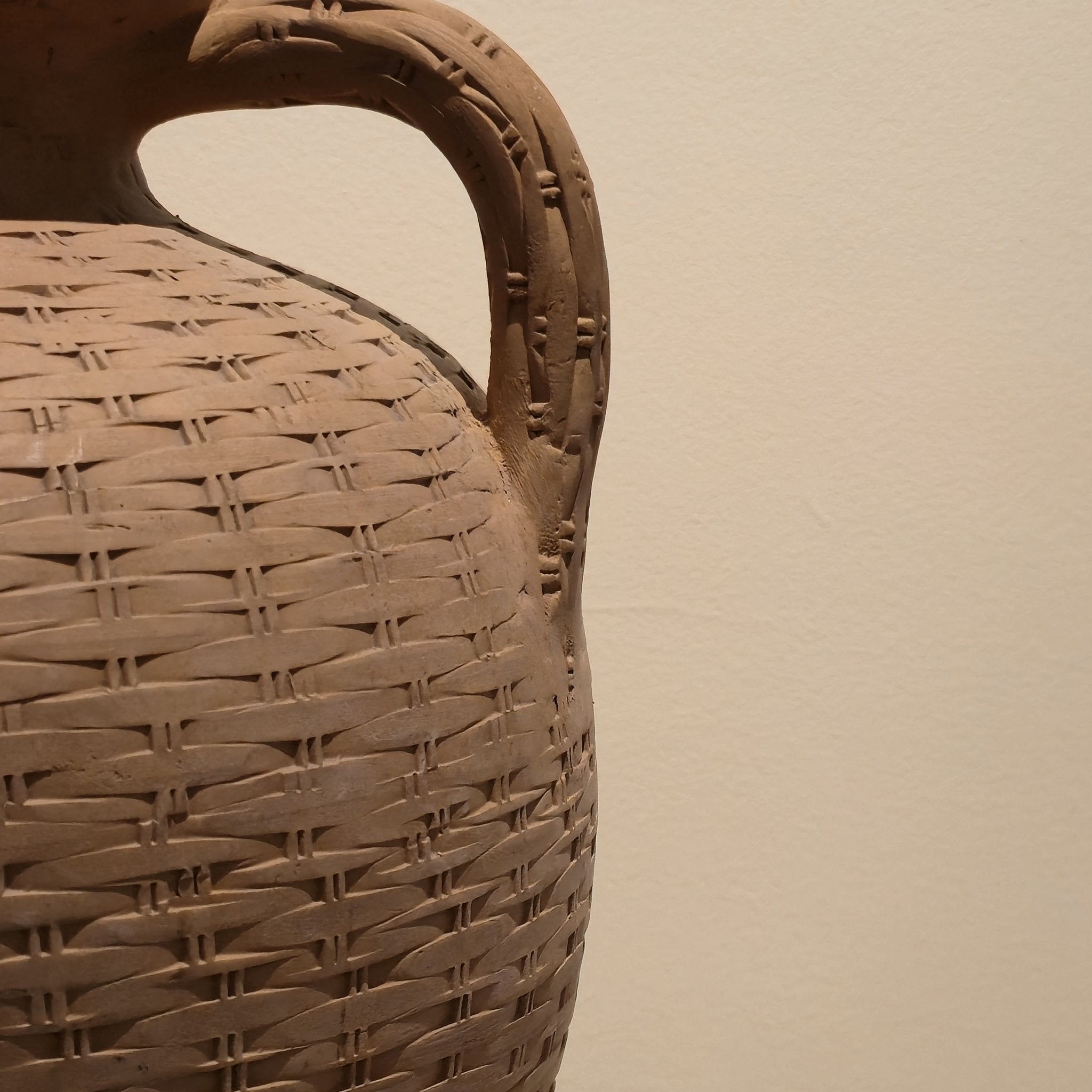 Italian Basketweave Jug, vintage, view 3