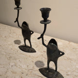 Cast Iron Frog Candle Holder, vintage