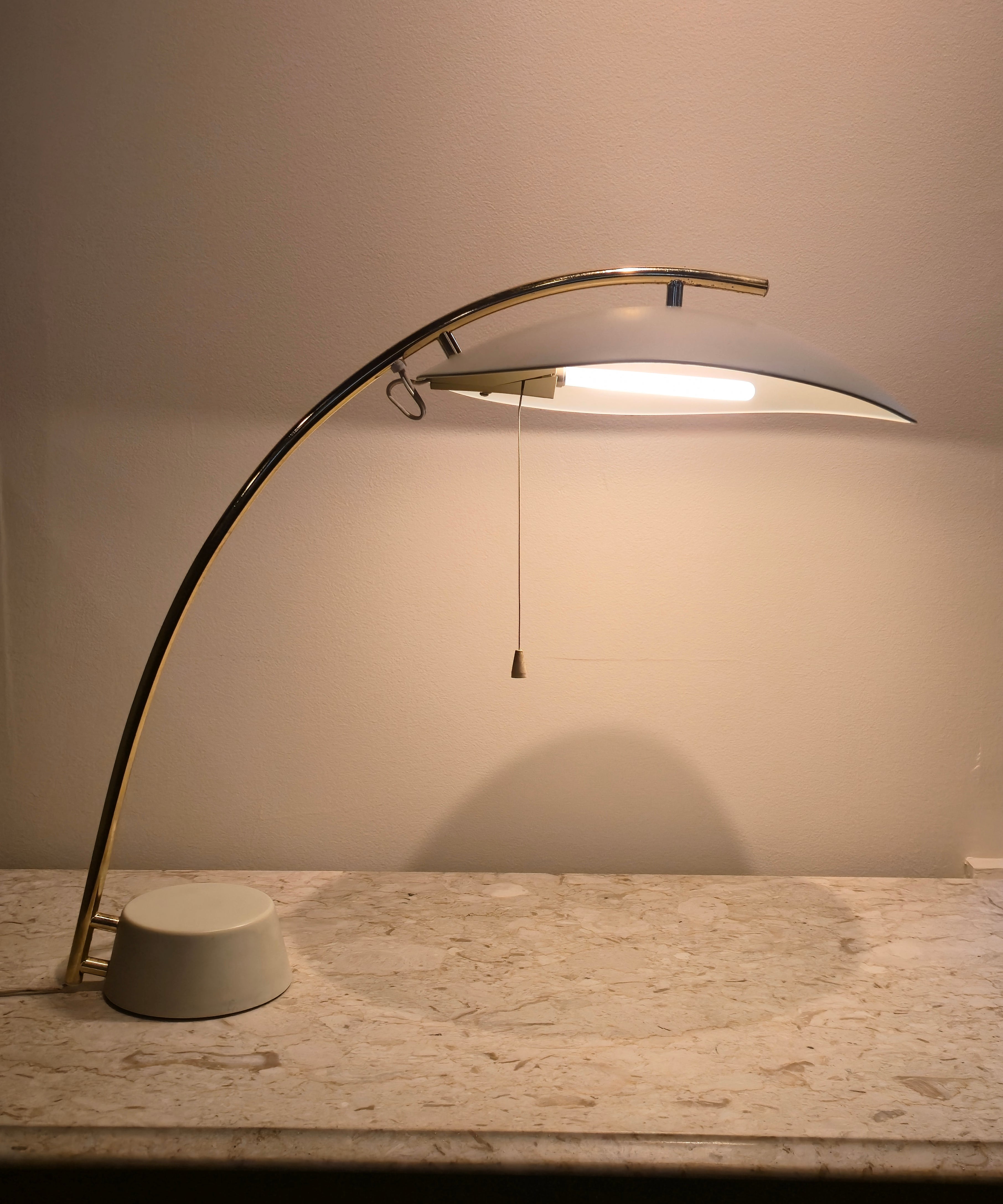 IKEA Brass Arc Desk Lamp, vintage, view 2