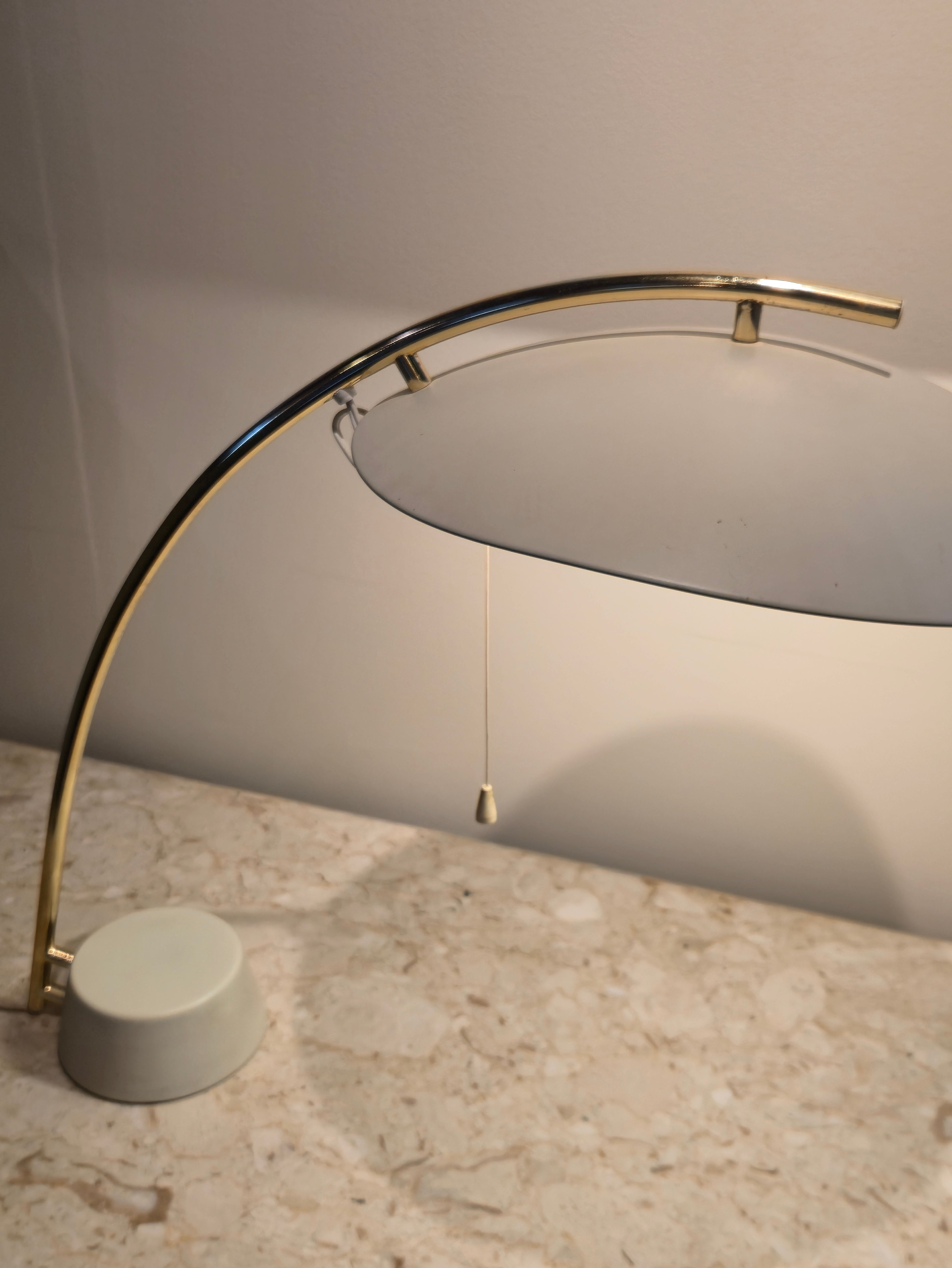 IKEA Brass Arc Desk Lamp, vintage, view 4