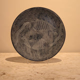 Etched Stone Fish Platter, vintage