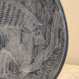 Etched Stone Fish Platter, vintage, view 2