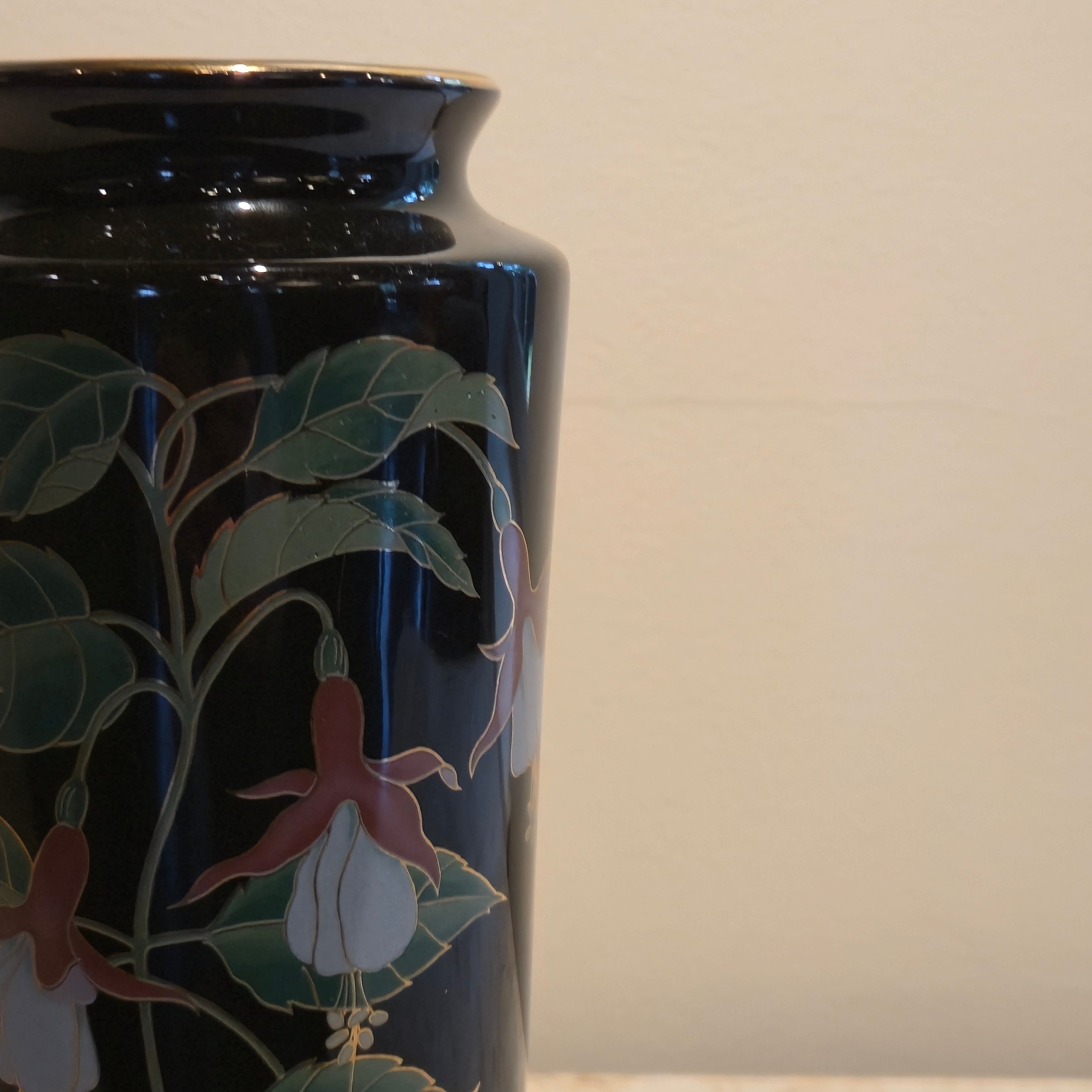Japanese Painted Vase, Large, vintage, view 2