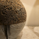 Cork + Wood Table Lamps, Pair, vintage, view 3