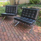 Barcelona-Style Lounge Chairs, vintage