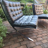 Barcelona-Style Lounge Chairs, vintage, view 2