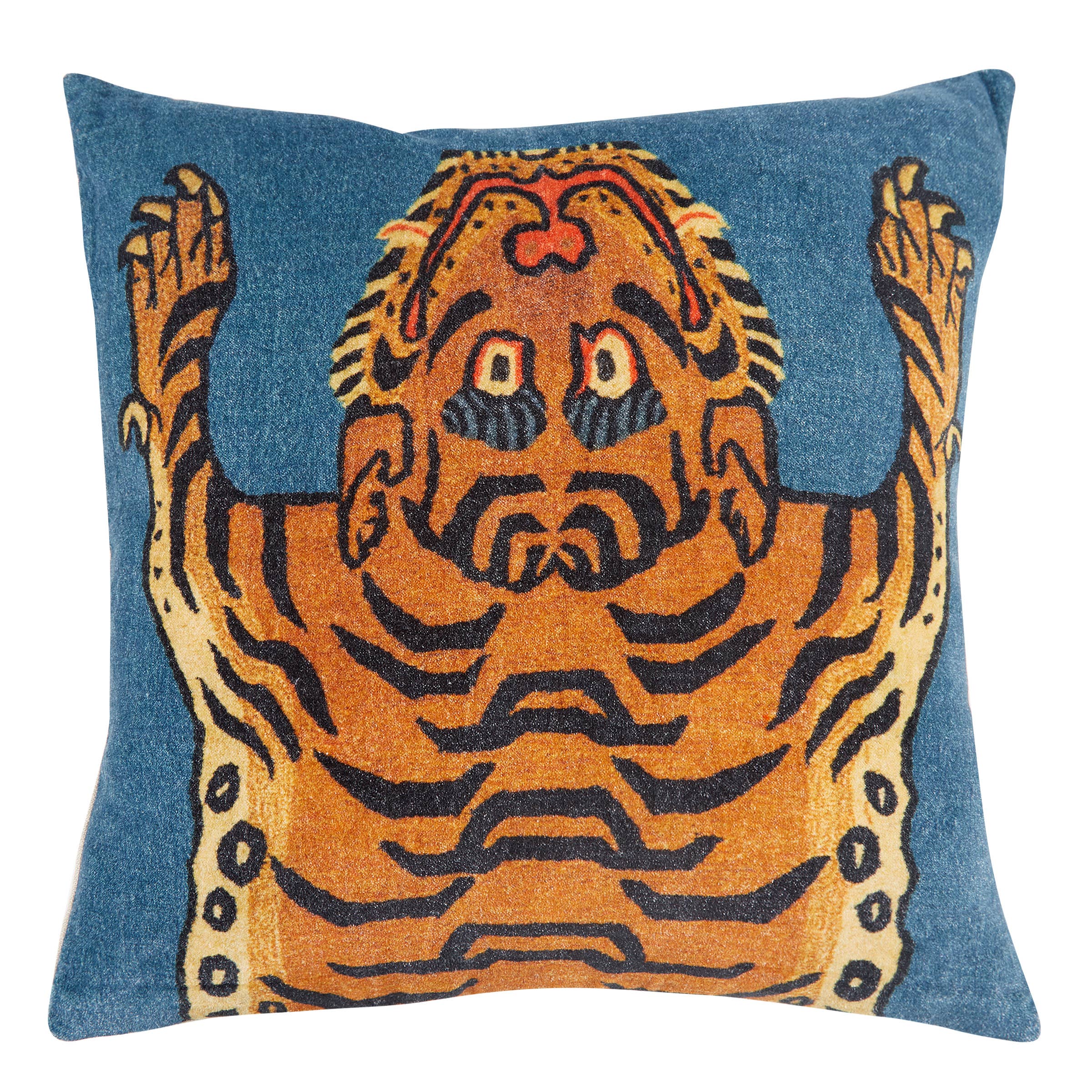 Tibetan Tiger Pillow by Siren Song, view 3