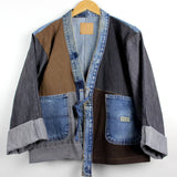 Patchwork Denim Kimono Jacket by Sun's Out!