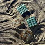 Glass Tile Coasters, Set of 4