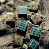 Glass Tile Coasters, Set of 4