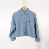 Cropped Long-Sleeve Blouse