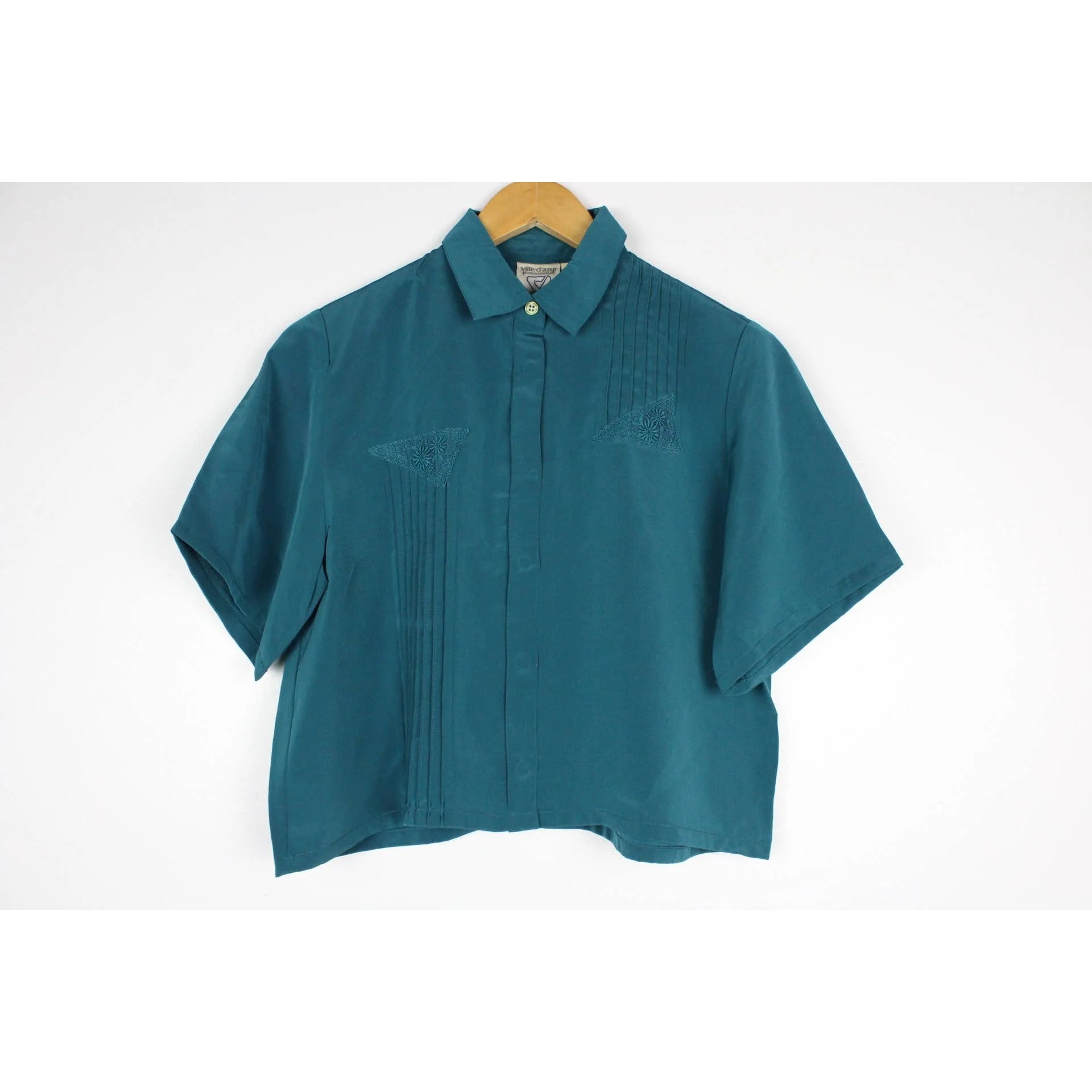 Cropped Short-Sleeve Blouse