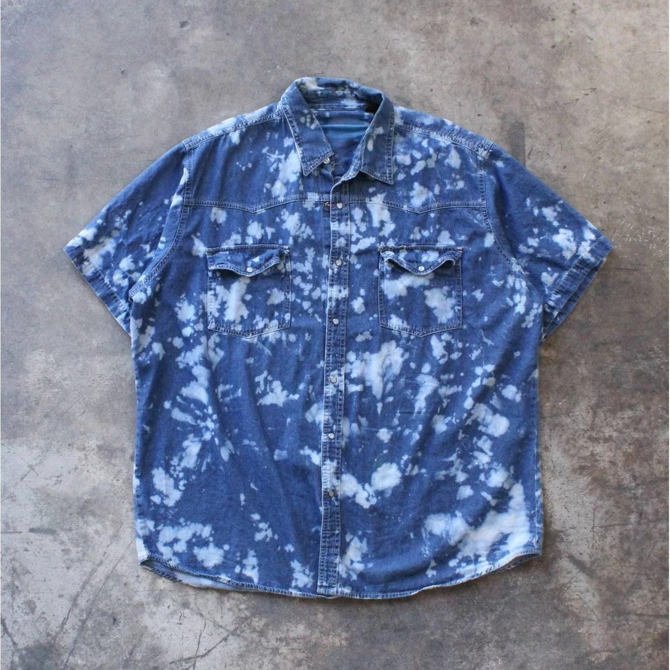 Bleach-Splatter Chambray Shirt