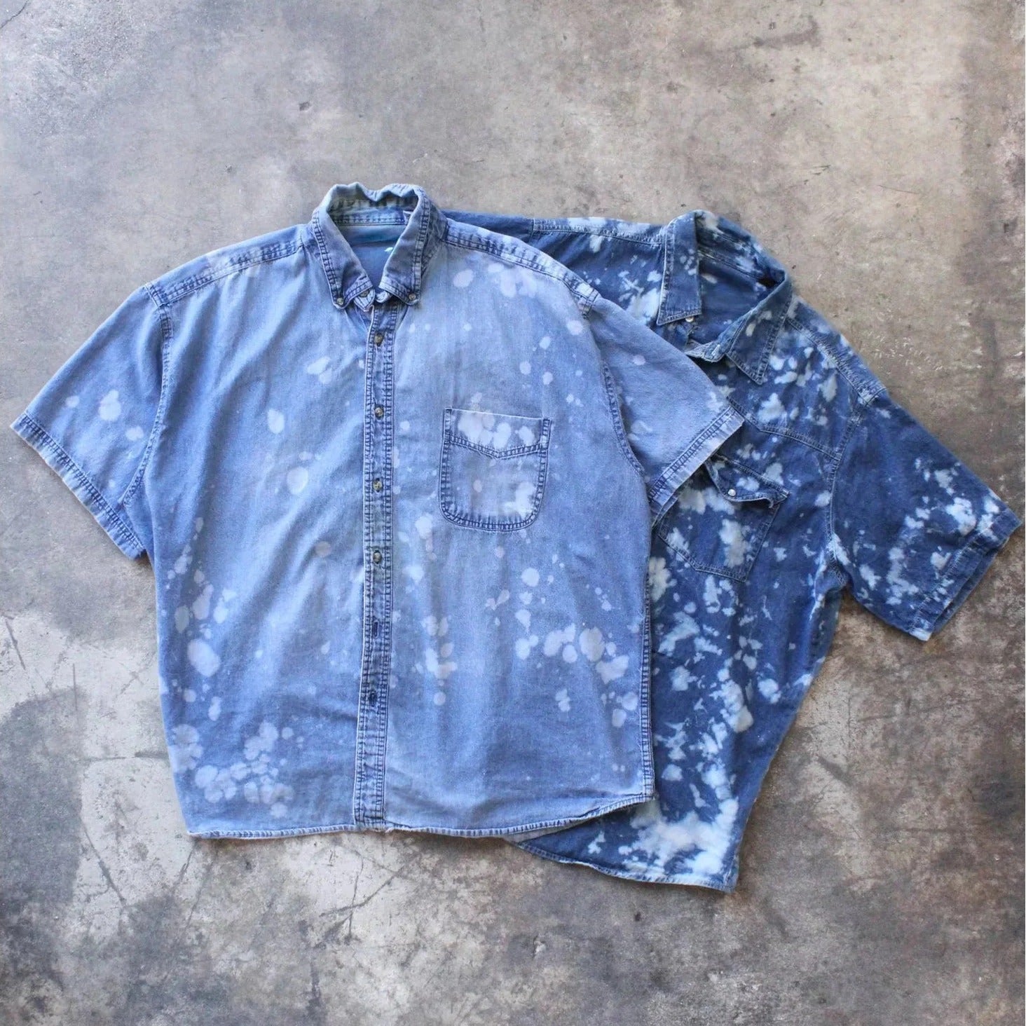 Bleach-Splatter Chambray Shirt