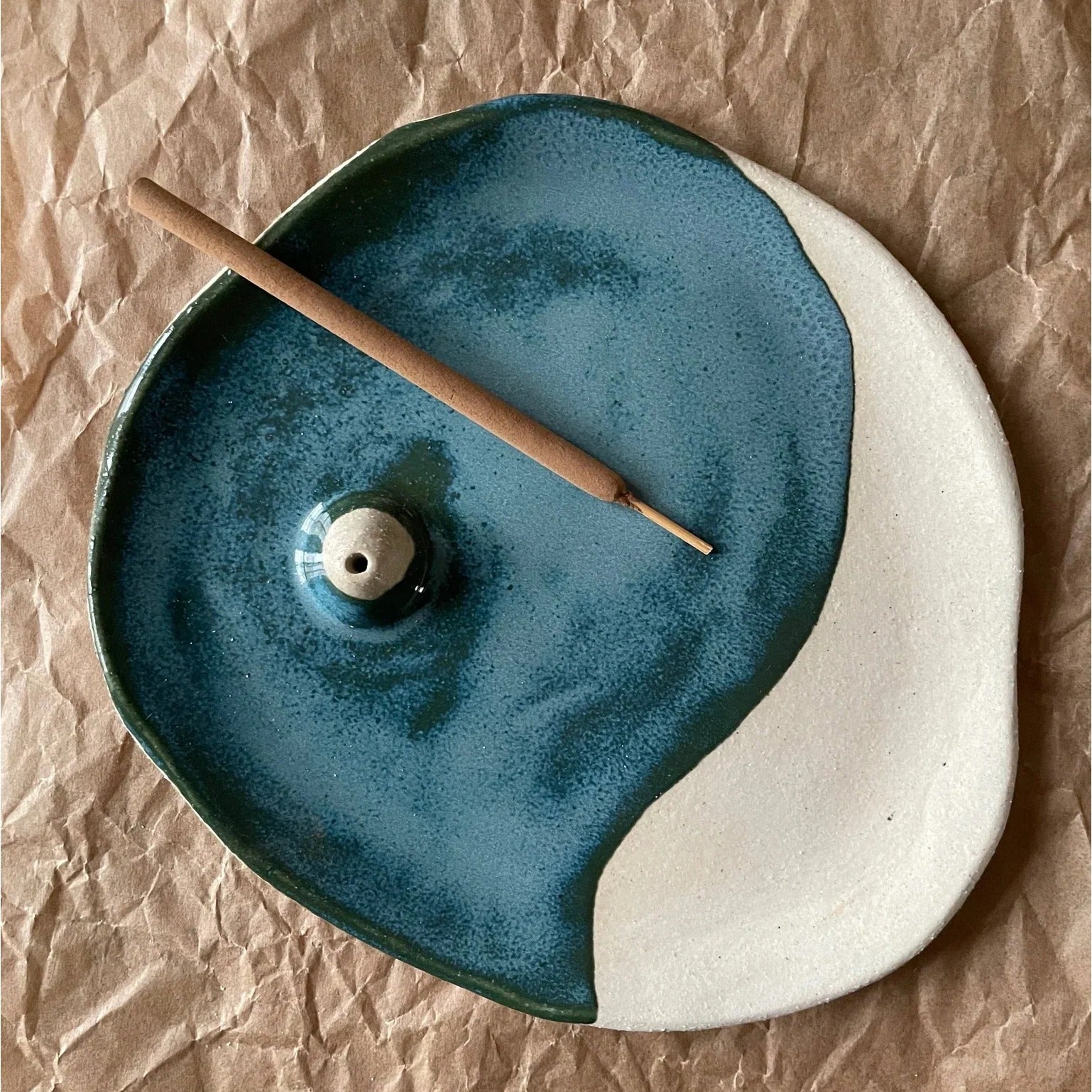 Ceramic Incense Dish, Lagoon
