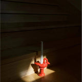Nordic Swan Candlestick, Ruby