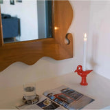 Nordic Swan Candlestick, Ruby