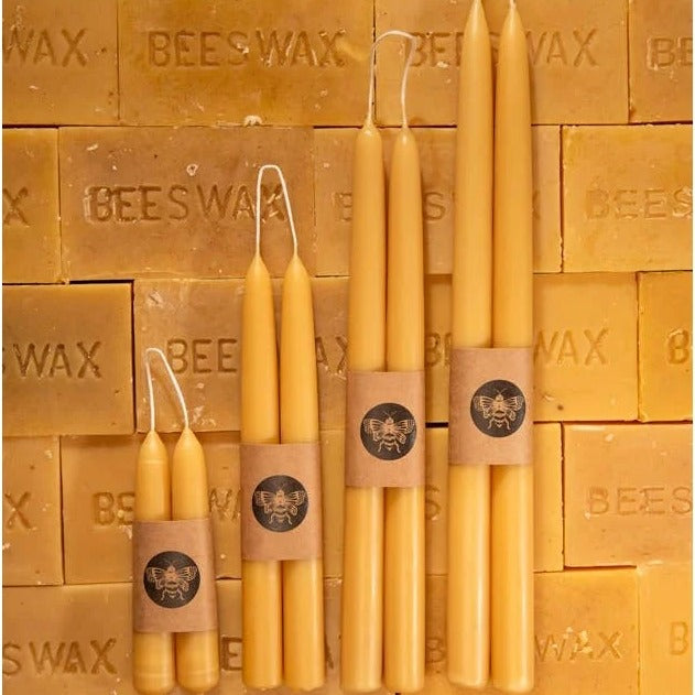 Hand-Dipped Beeswax Tapers