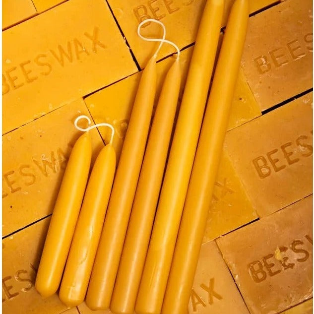 Hand-Dipped Beeswax Tapers