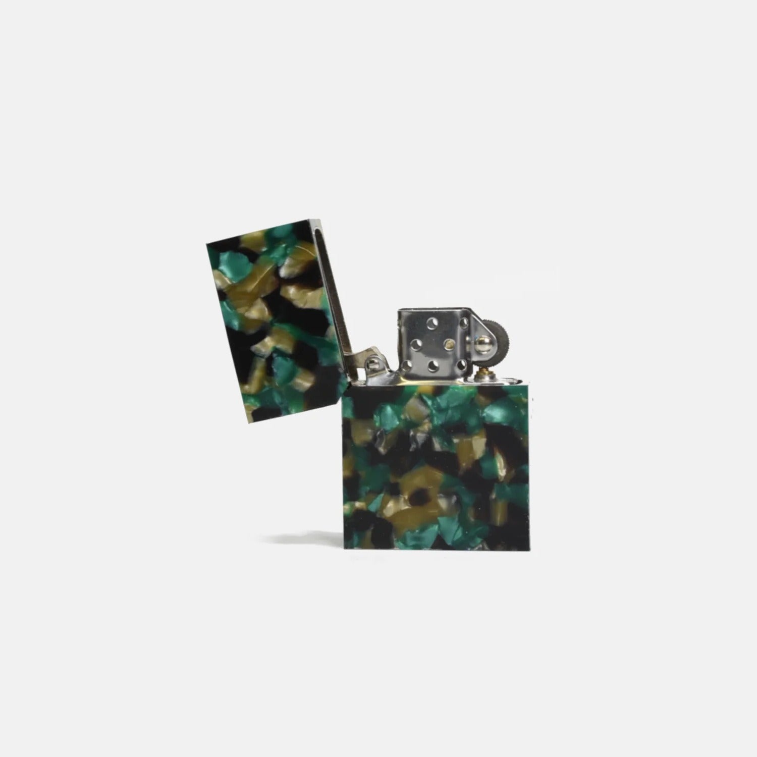 Green Confetti Zippo Lighter
